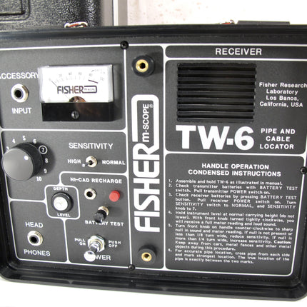 Fisher Research Labs TW-6 Pipe & Cable Locator Transmitter Receiver Kit