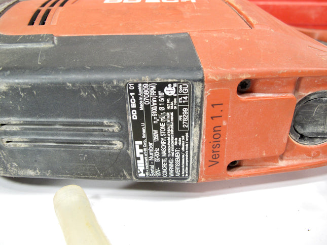 Hilti DD EC-1 Diamond Core Wet Drill Drilling Machine Kit for Parts or Repair