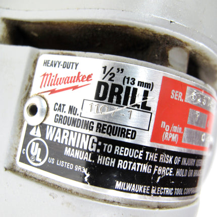 Milwaukee 1107-1 Heavy Duty Corded 1/2" Right Angle Drill