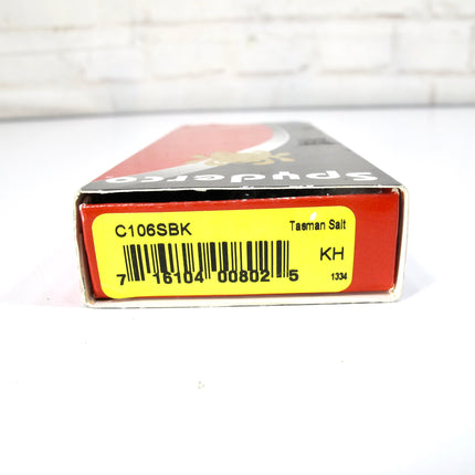Spyderco Tasman Salt 2 Folding Knife Black Frn Serrated H-2 Stainless C106SBK2