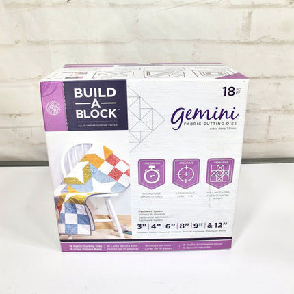 Gemini Build-A-Block Fabric Quilts Cutting Dies 18pc Set Crafters Companion