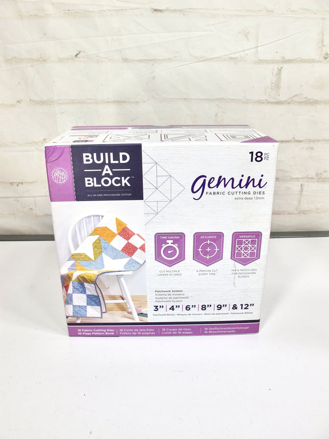 Gemini Build-A-Block Fabric Quilts Cutting Dies 18pc Set Crafters Companion
