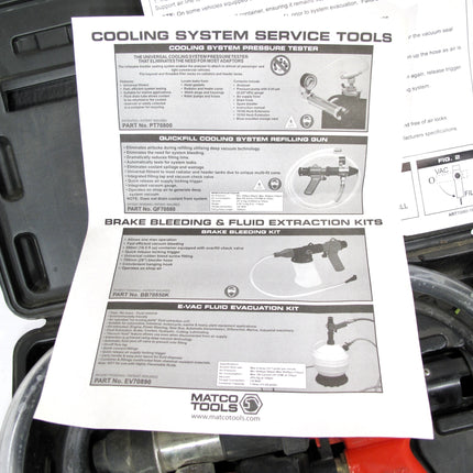 Matco Tools QF70880 Quickfill Radiator Check And Fill System