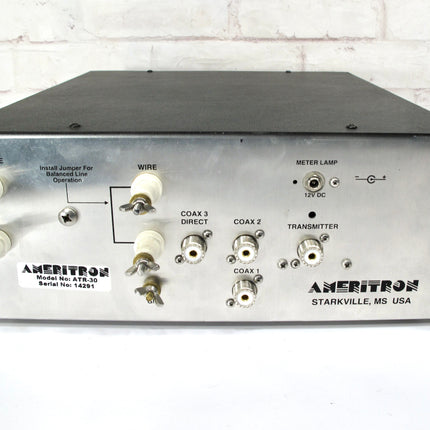 Ameritron ATR-30 Antenna Tuner HF Edgeroller 3kW, 110/220VAC