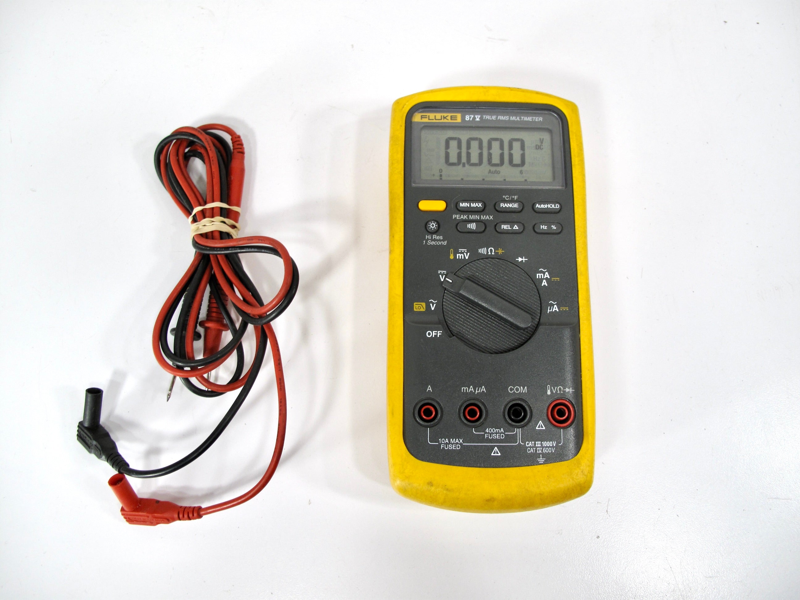 Fluke 87V Handheld True RMS Digital Industrial Multimeter w/ Leads 87 ...