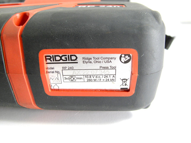 Ridgid RP240 Compact Press Tool Kit with 1/2"-1-1 1/4" Pro Press Jaws