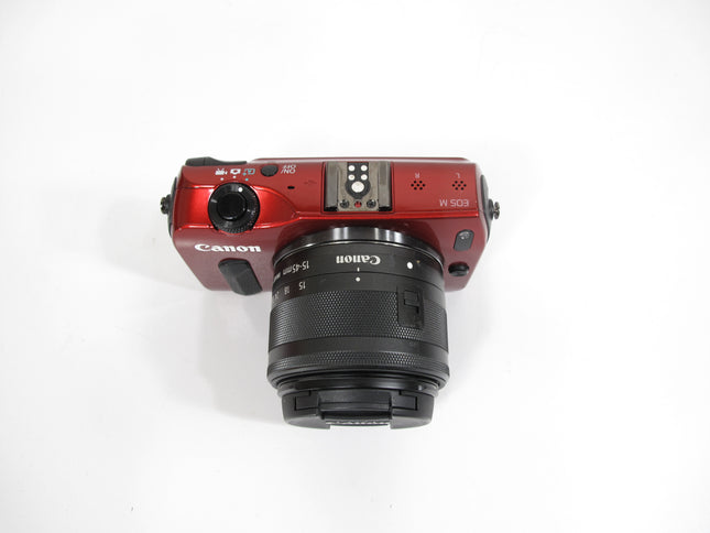 Canon EOS M Digital Camera Body Red w/EF-M 15-45mm IS STM Lens DS126391