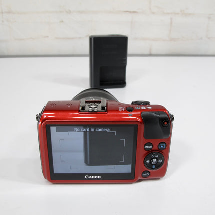 Canon EOS M Digital Camera Body Red w/EF-M 15-45mm IS STM Lens DS126391