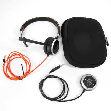 Jabra Evolve 40 Mono Wired Headset Black Red USB ENC010 Controller