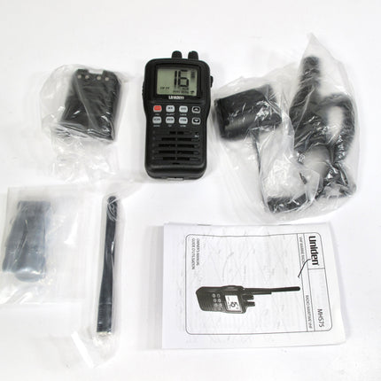 Uniden MHS75 Submersible Handheld Two-Way VHF Marine Radio with Charger