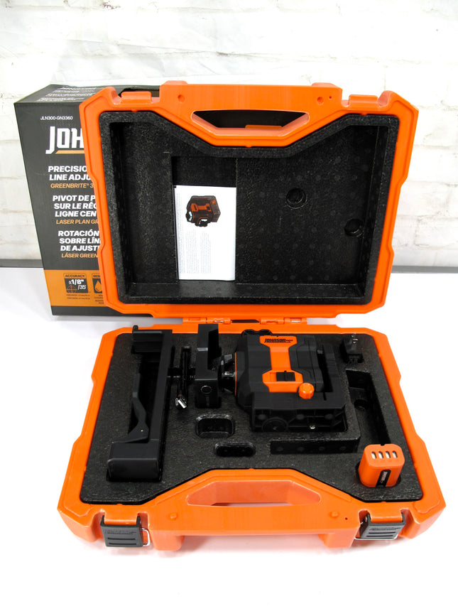 Johnson Level JLN300-GN3360 GreenBrite Self-Leveling 3 x 360° Plane Laser Level