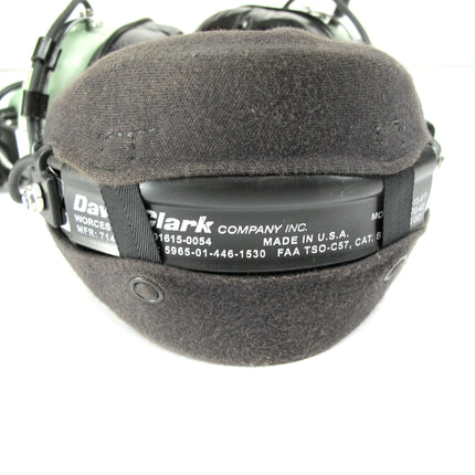 David Clark H10-13.4 Aviation Headset Microphone Dual GA Plugs Over Headphones