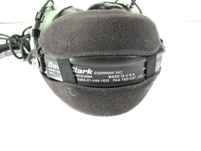 David Clark H10-13.4 Aviation Headset Microphone Dual GA Plugs Over Headphones