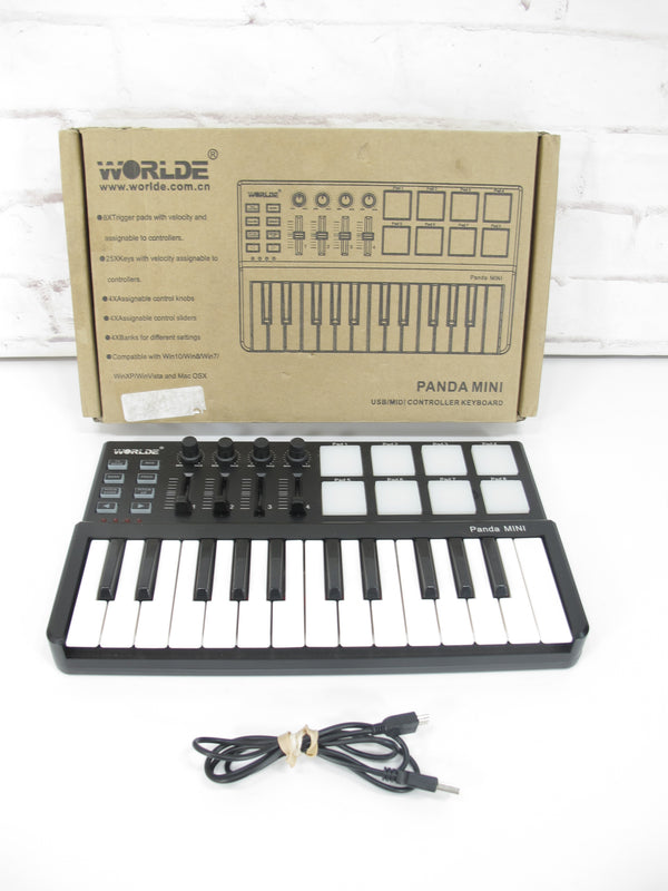 Worlde Panda Mini 25-Key Keyboard Drum Pad USB MIDI Controller