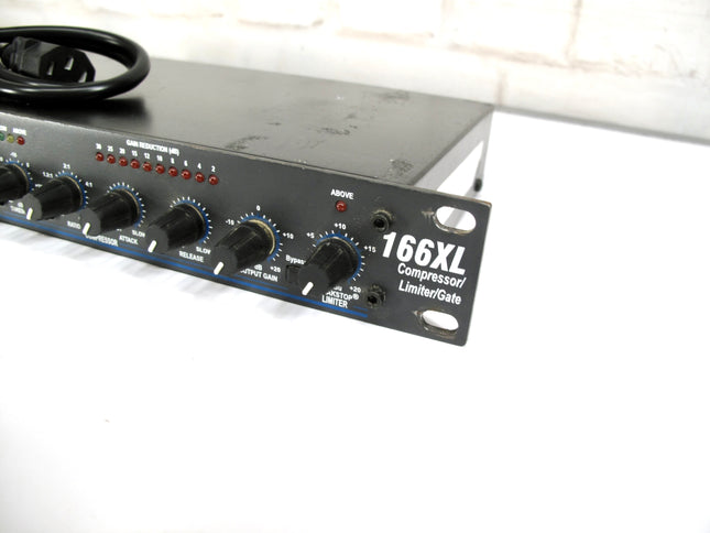 DBX 166XL 2-Channel Pro Audio 1U Rack Mount Stereo Compressor Limiter Gate