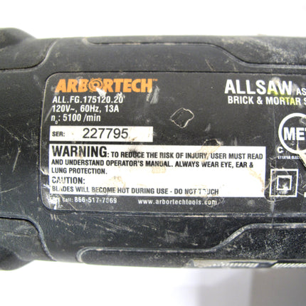 Arbortech ALLSAW AS175 Brick and Mortar Saw