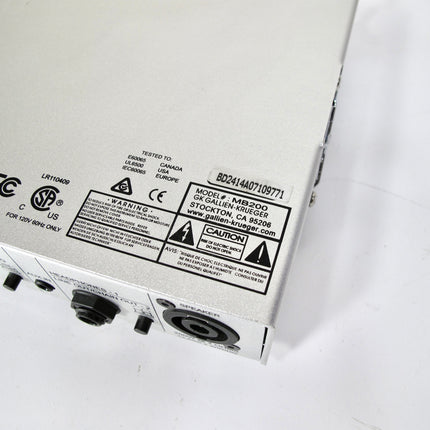 GK Gallien-Krueger MB200 Bass Amplifier Head 200 Watt Compact Amp Head XLR EQ