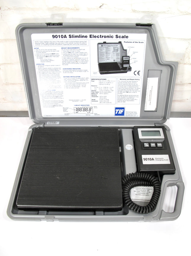 TIF 9010A Slimline Electronic HVAC Refrigerant Charging Scale