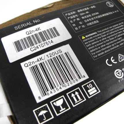 ZOOM Q2n-4K Handy Video Recorder Black High Quality 24bit/96kHz