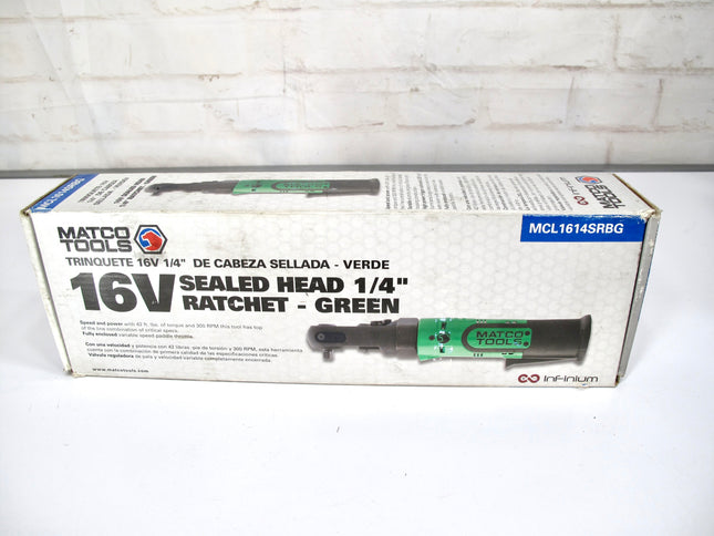 Matco Tools MCL1614SRBG Infinium 16 V 1/4” Sealed Head Ratchet 300 RPM