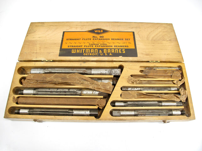 Whitman & Barnes No. 90 Straight Flute Expansion 13 Pc 1/4"-1" Reamer Set