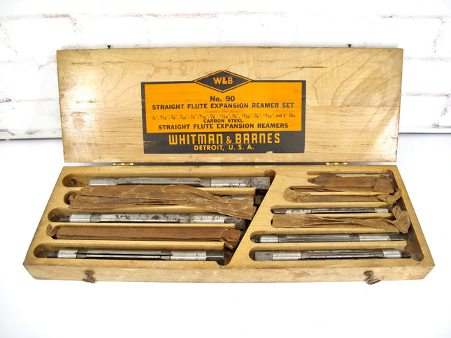 Whitman & Barnes No. 90 Straight Flute Expansion 13 Pc 1/4"-1" Reamer Set