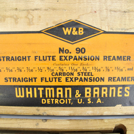 Whitman & Barnes No. 90 Straight Flute Expansion 13 Pc 1/4"-1" Reamer Set