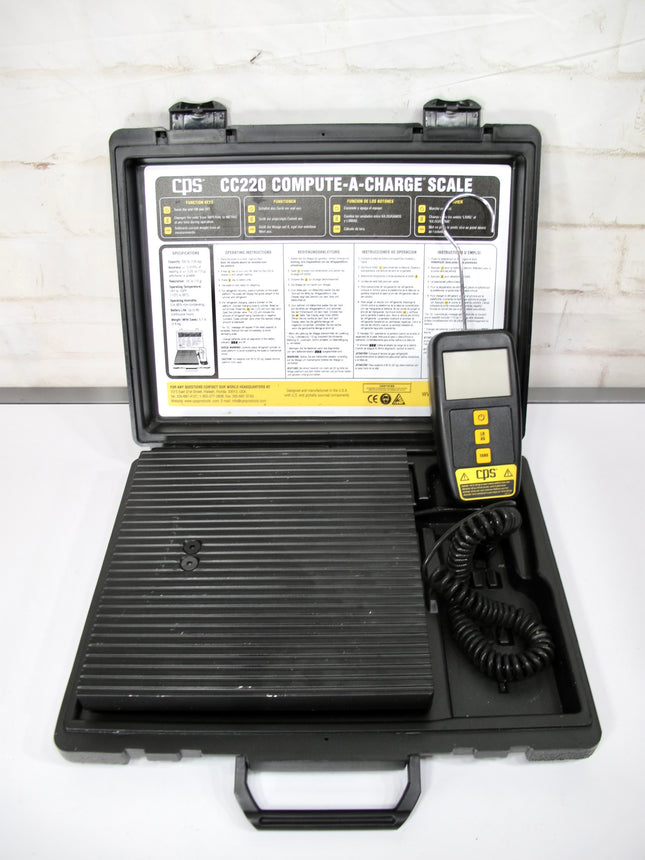 CPS Compute A charge CC220  220 lb Capacity HVAC Refrigerant Charging Scale