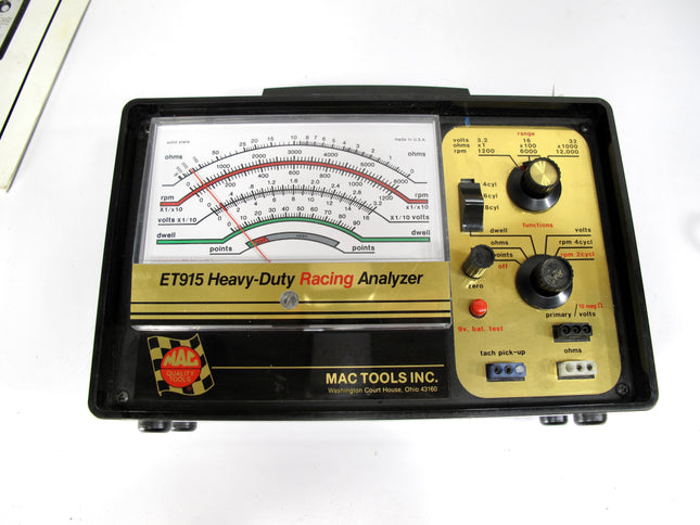 MAC Tools ET915 Heavy Duty Racing Analyzer with Case and Manual