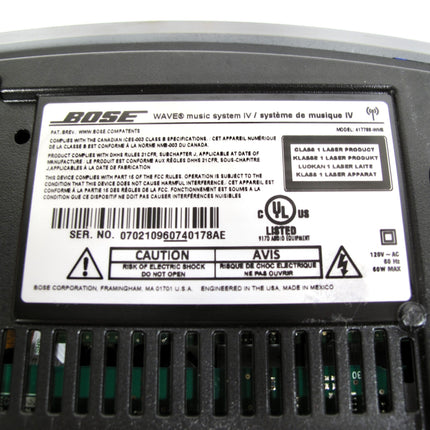 Bose Wave Music System IV CD Player AM/FM Radio 417788-WMS