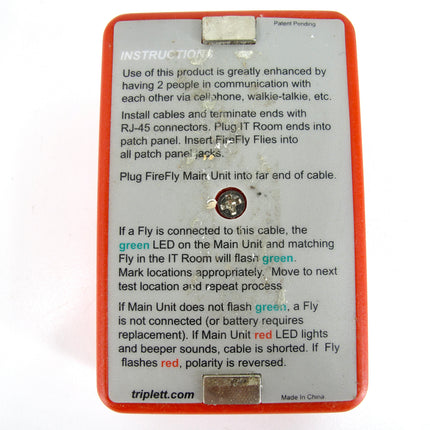 Triplett WireMaster FireFly Rapid LAN Mapping Tool  3290