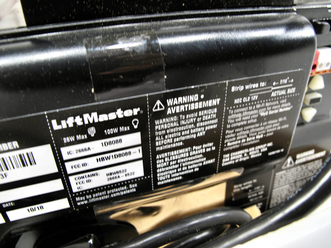 Lift Master Premium Series 8355W 1/2HP Belt Drive WIFI Garage Door Ope ...