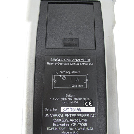 Kane-May Single Gas Analyzer SGA91 Carbon Monoxide Tester with Probe