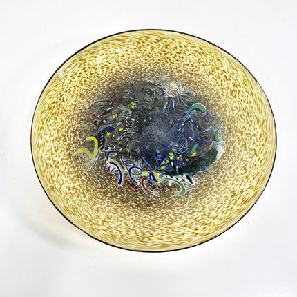 Kosta Boda Bertil Vallien Meteor 10.5 Inch Decorative Art Glass Plate