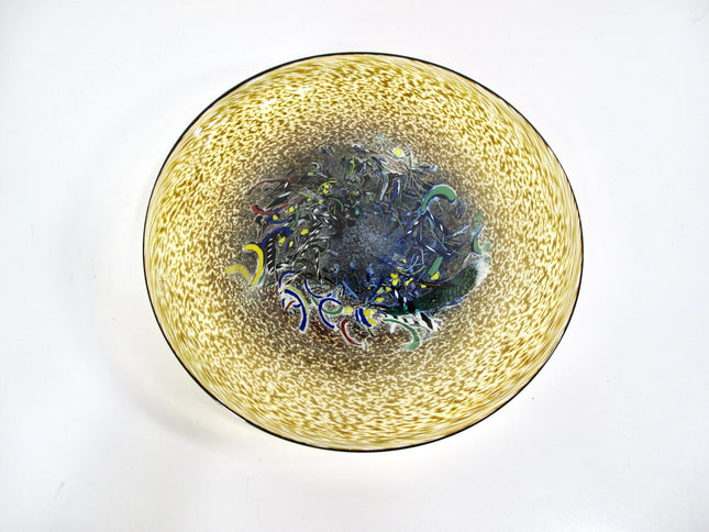 Kosta Boda Bertil Vallien Meteor 10.5 Inch Decorative Art Glass Plate
