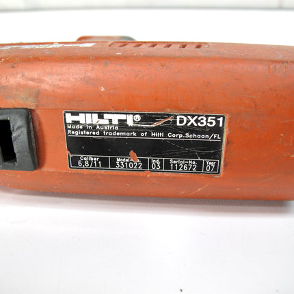 HILTI DX351 Powder-Actuated Tool w/ X-MX32 Attachment