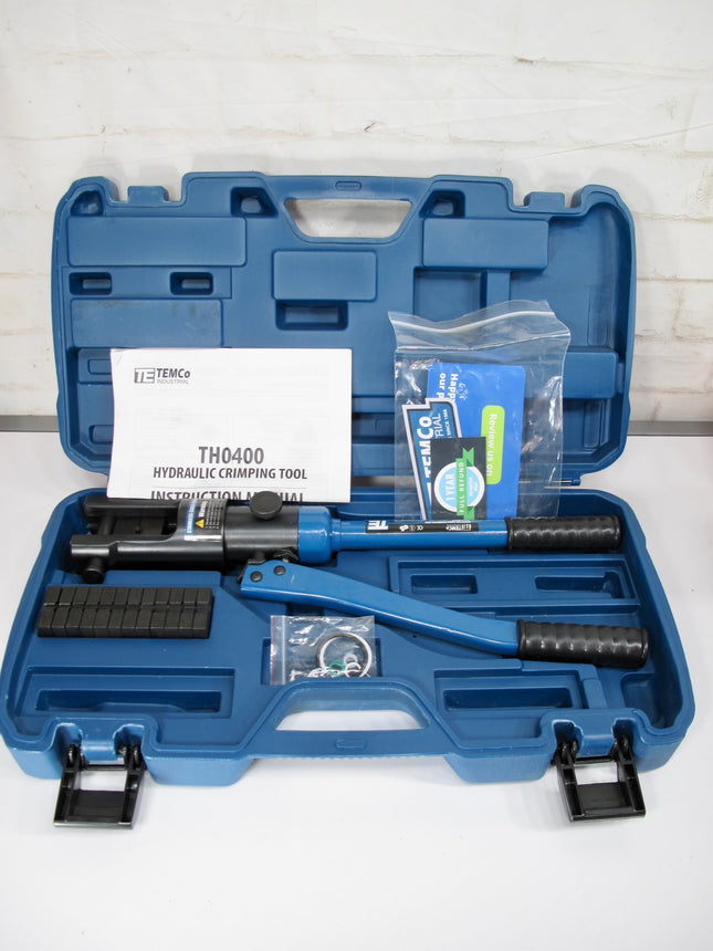 TEMCo Hydraulic Crimper TH0400 for Stainless Steel Cable Fittings 1/16"-1/4"