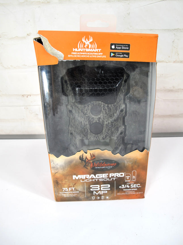 Wildgame Innovations Mirage Pro Lights out 32 MP, 75ft Trail Camera, SD card