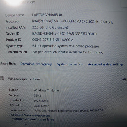 Acer Nitro AN515-55-53E5 RTX 3050 256GB SSD 32GB RAM 2.50GHZ I5 Notebook