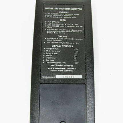 Alnor Eco Series AXD530 Micronanometer Multi Range