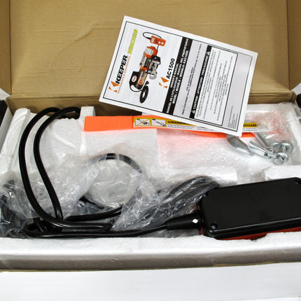 Keeper 110/120 Volt AC 1500 Pound Capacity Electric Winch with Remote