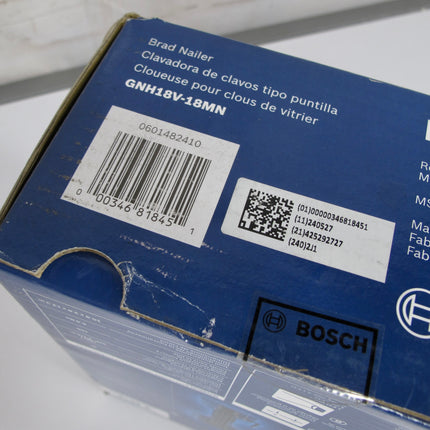 Bosch GNH18V-18MN 18V Cordless 18-Gauge Brushless Brad Nailer Nail Gun