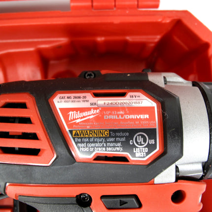 Milwaukee 2606-22CT M18 18V Cordless 1/2” Drill Driver Kit
