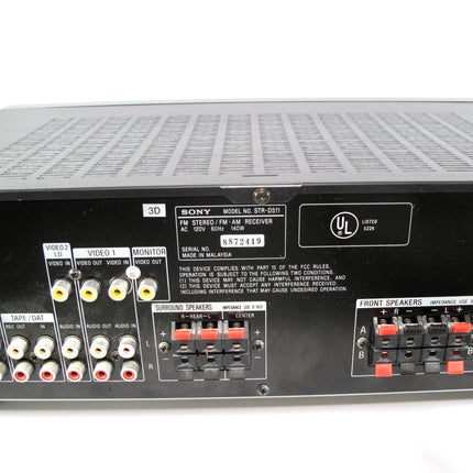 Sony STR-D511 5.1 Home Theater AV Control Center Stereo/FM-AM Receiver