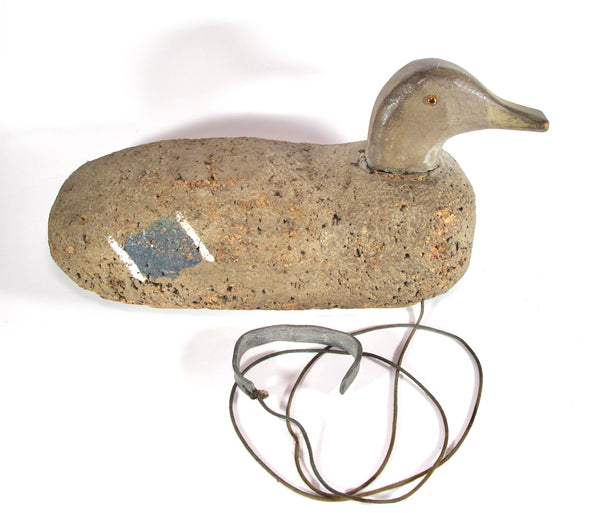 Oscar Quam Vintage Cork Duck Hunting Decoy