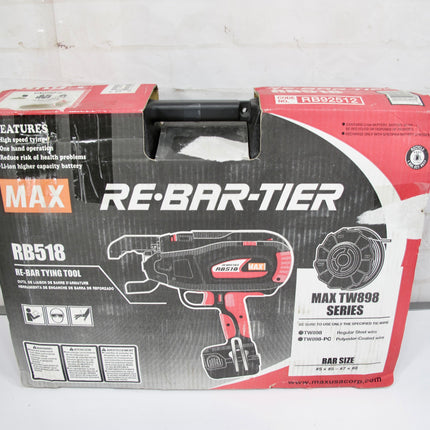 MAX Re-Bar Tier RB518 Cordless Rebar Tying Tool 14.4V Lithium KitMAX Re-Bar Tier RB518 Cordless Rebar Tying Tool 14.4V Lithium Kit