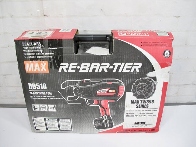 MAX Re-Bar Tier RB518 Cordless Rebar Tying Tool 14.4V Lithium KitMAX Re-Bar Tier RB518 Cordless Rebar Tying Tool 14.4V Lithium Kit