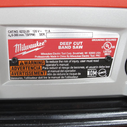 Milwaukee 6232-81 Corded Deep Cut Variable Speed Band Saw Kit