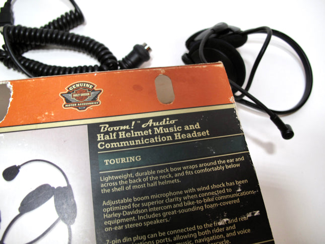 Genuine Harley-Davidson Boom! Audio Half Helmet Music Comm Headset 76572-09