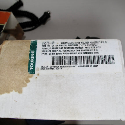 Genuine Harley-Davidson Boom! Audio Half Helmet Music Comm Headset 76572-09